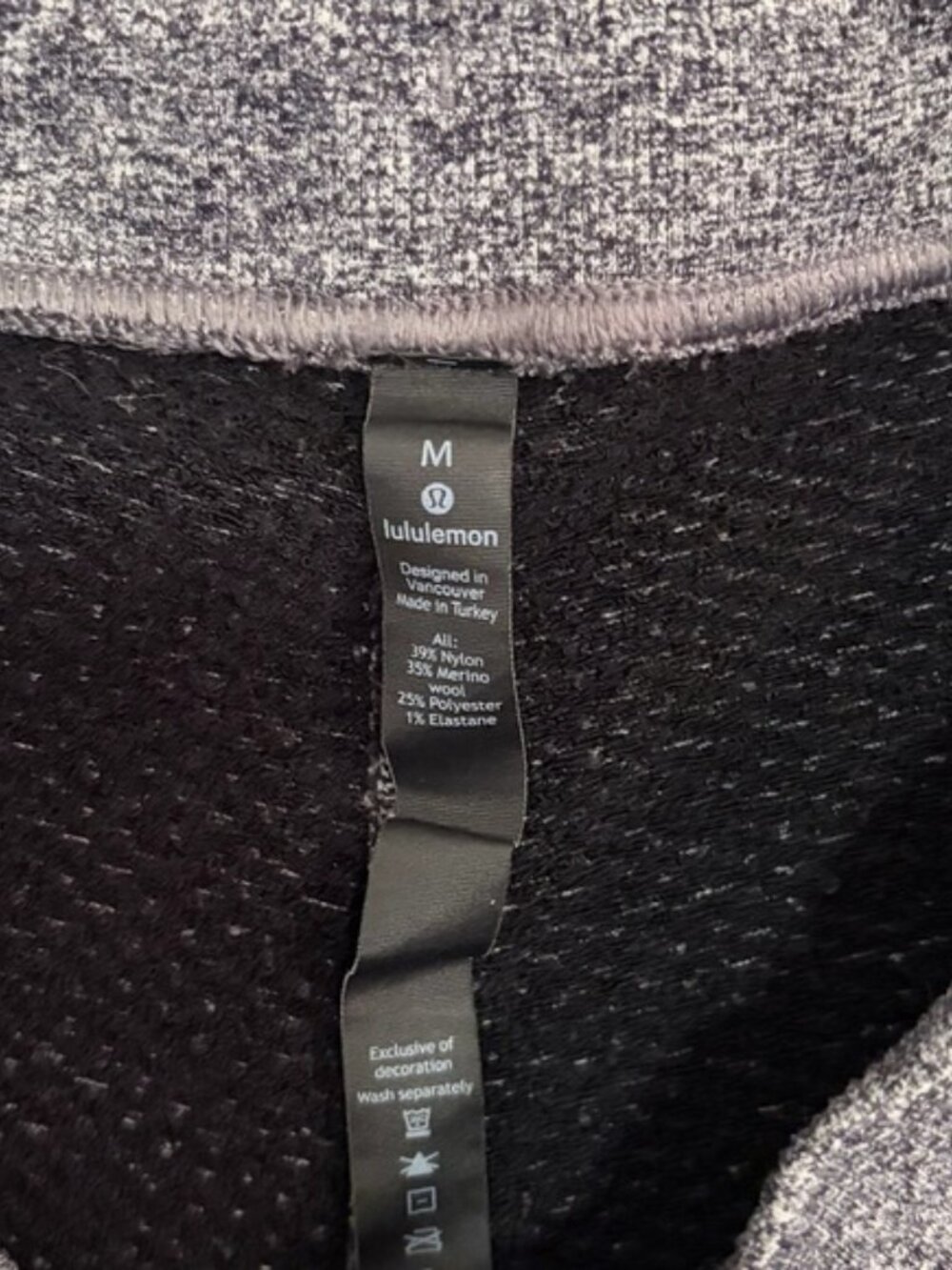 Lululemon Men’s Pants Engineered Warmth Joggers Black / White size Medium - Picture 9 of 16